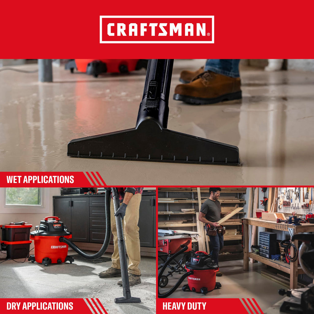 16 Gallon 6.5 Peak HP Wet Dry Shop Vacuum D822971