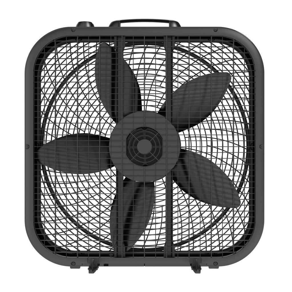Black 20-inch 3-Speed Box Fan with Handle S915900