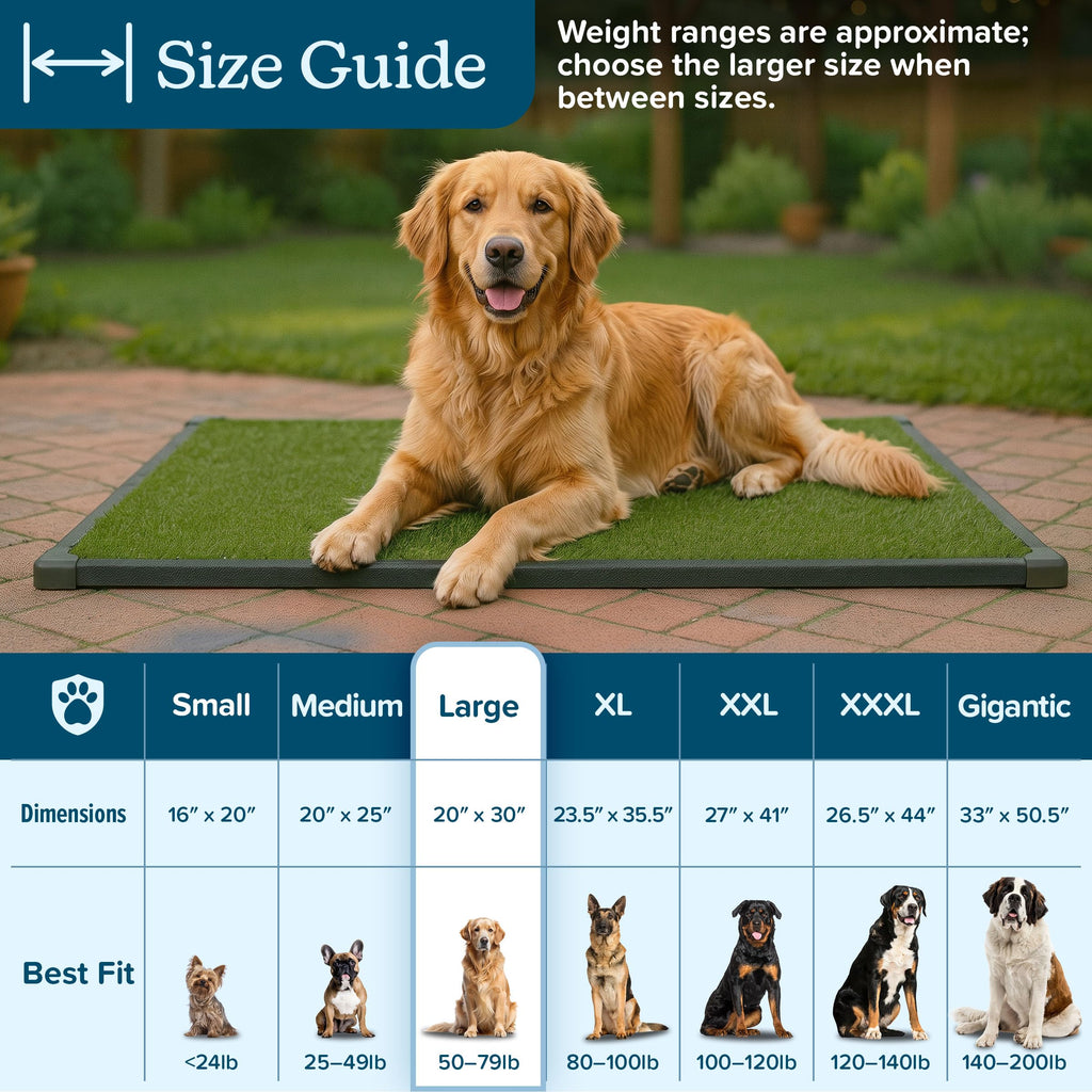 Artificial Grass Puppy Pee Pad with Tray H7835