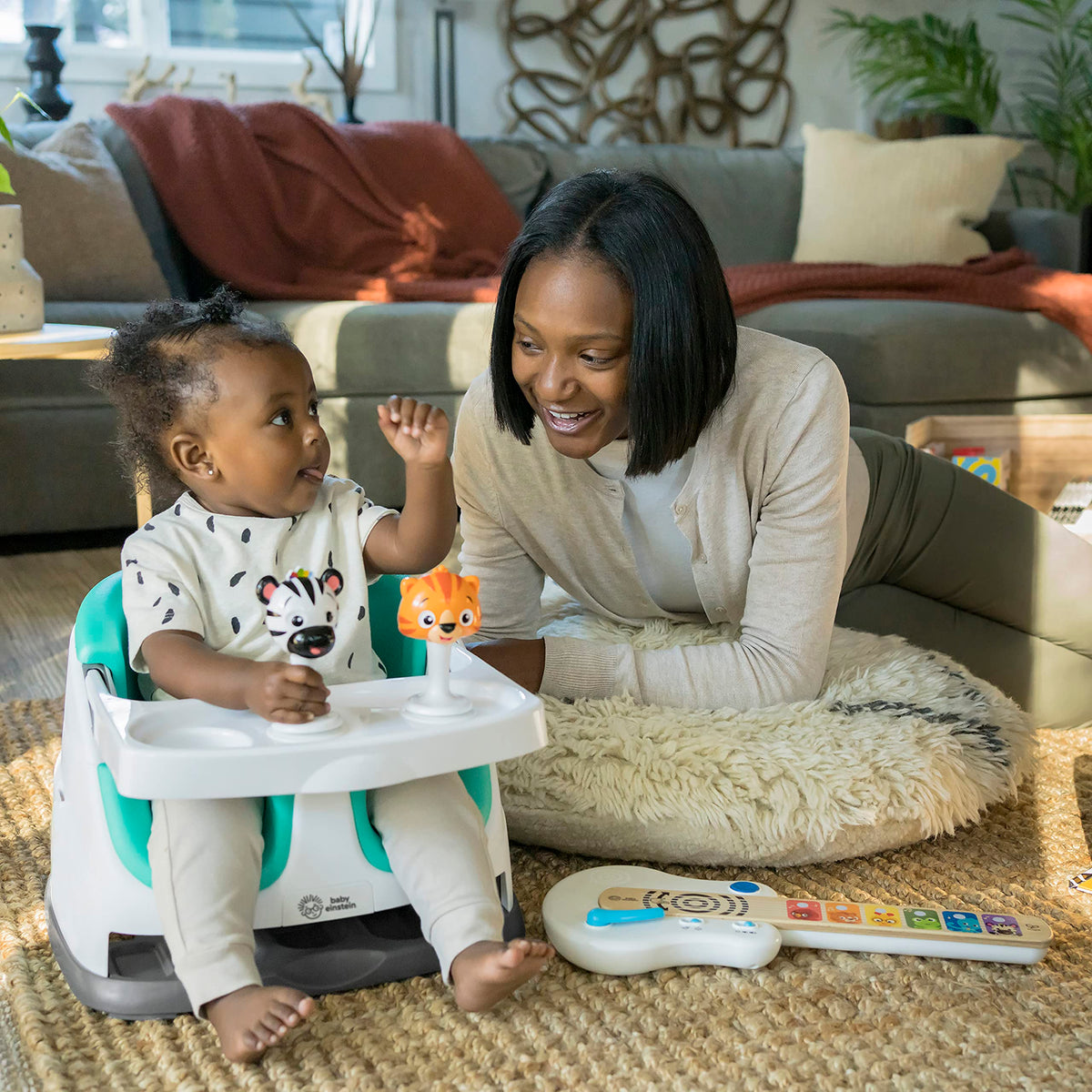 Booster Feeding & Floor Activity Seat with Self-Storing Tray R8787