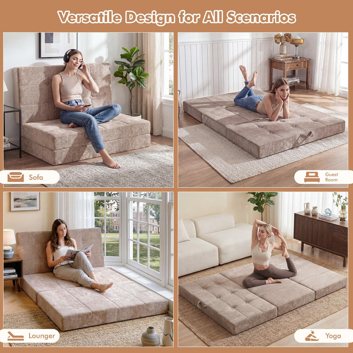 Foldable Twin 4 Inch Memory Foam Mattress G58510